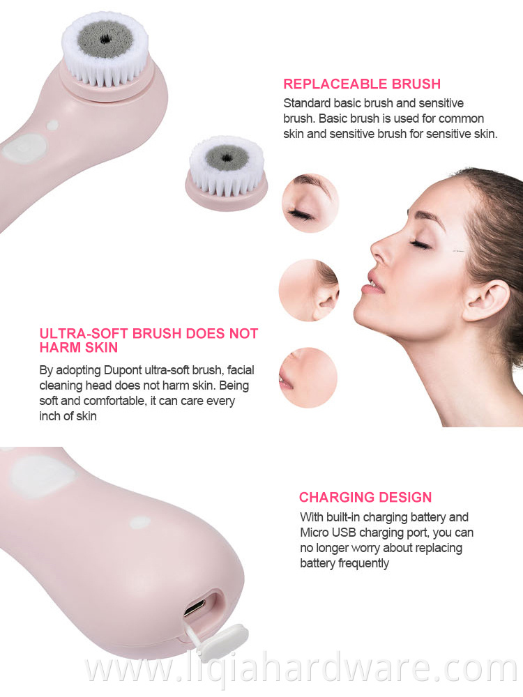 Electric Rotating Spin Facial Cleanser Brush Rechargeable Face Cleansing Brush